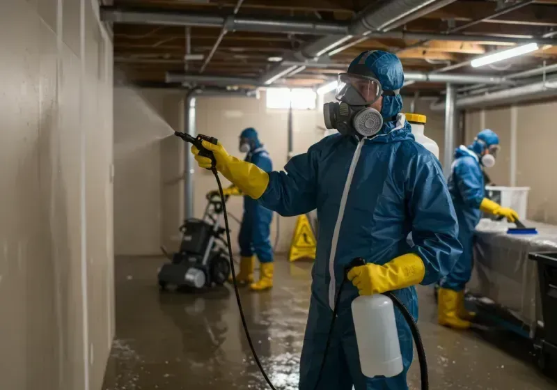 Basement Sanitization and Antimicrobial Treatment process in Buda, TX