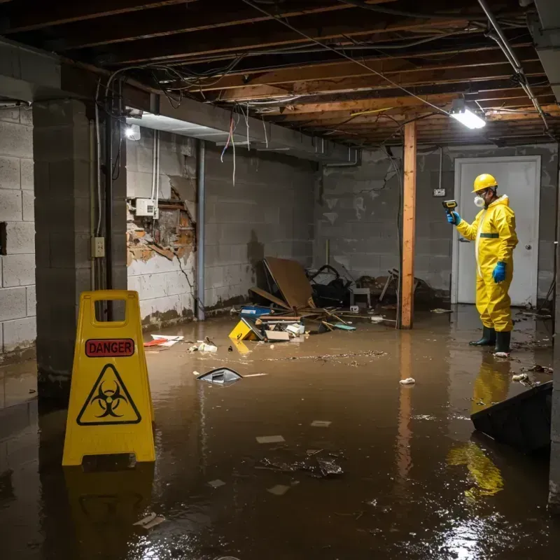 Flooded Basement Electrical Hazard in Buda, TX Property